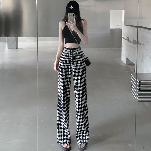 Pantalón Plisado Cintura Alta Efecto Adelgazante Pierna Ancha Tendencia - Image 11