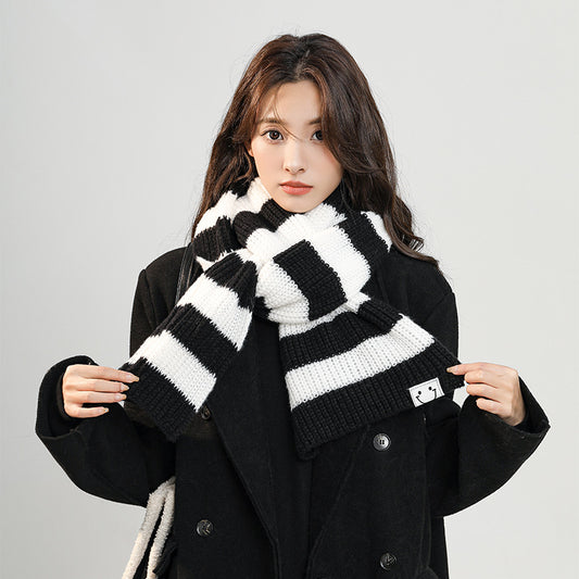 Bufanda Tejida Coreana para Otoño e Invierno - Diseño Adorable para Mujer - Image 2