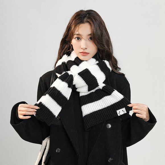 Bufanda Tejida Coreana para Otoño e Invierno - Diseño Adorable para Mujer