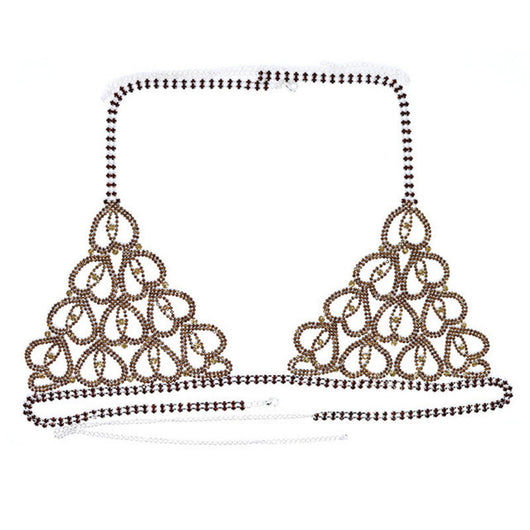 Bikini Sexy con Cadena de Cuerpo y Cristales en Forma de Corazón - Image 19