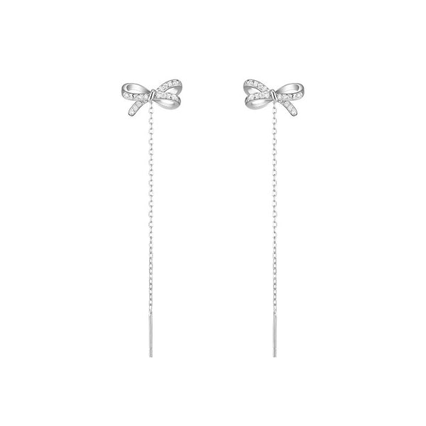 Aretes de Moño Elegante con Borla Larga - Image 5