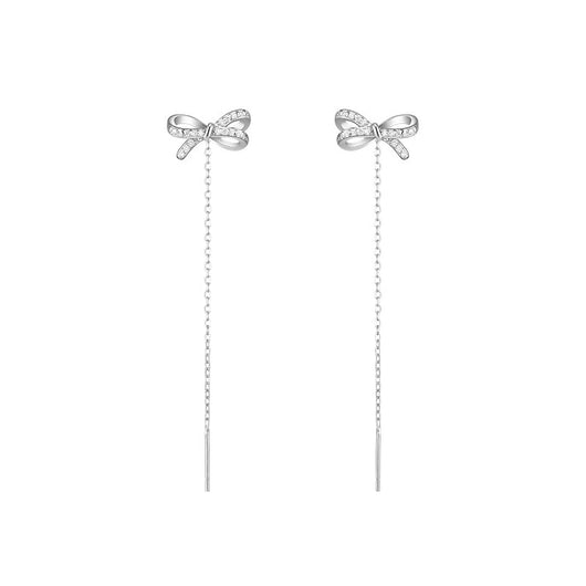 Aretes de Moño Elegante con Borla Larga - Image 5