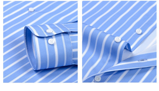 Camisa Estampada Digital a Rayas con Cuello Solapa - Manga Larga para Hombre - Image 20