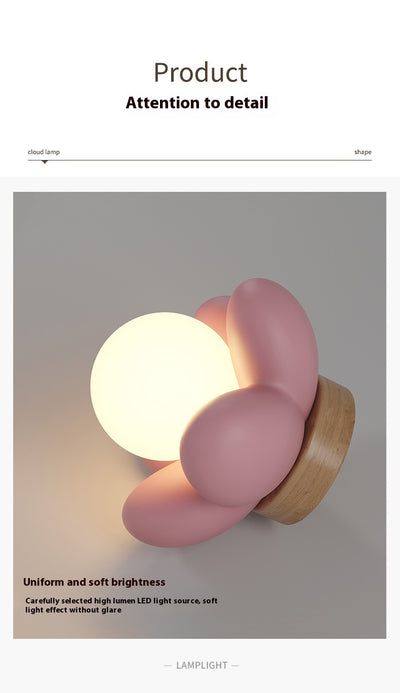 Lámpara de Pared Infantil Flor - Luz Moderna Estilo Crema para Dormitorio - Image 19