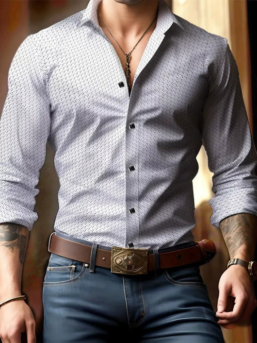 Camisa Estampada 3D Manga Larga Hombre - Diseño Moderno Primavera Otoño - Image 13