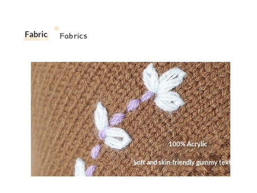 Gorro Tejido con Orejeras Bordadas a Mano - Protección Antiviento - Image 11