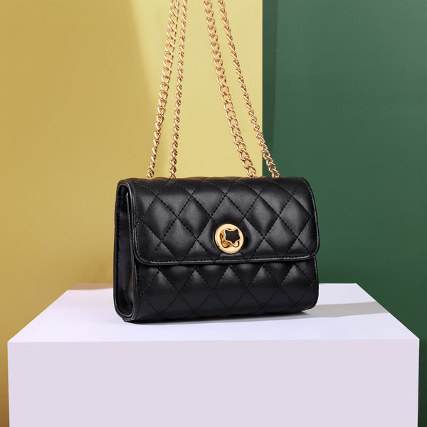 Bolso Bandolera Rombo Cadena Influencer - Diseño Moderno de Hombro Único