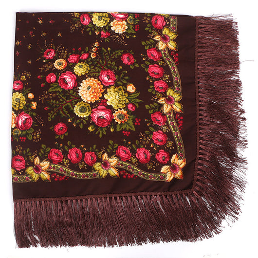 Pañuelo Étnico Estampado con Flecos de Rayón - Image 21