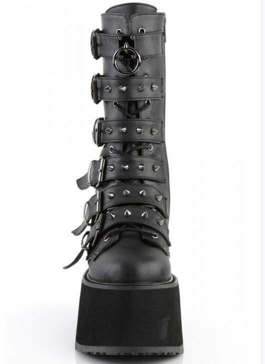 Botas Otoñales de Tacón Alto con Plataforma Gruesa y Hebilla - Image 10