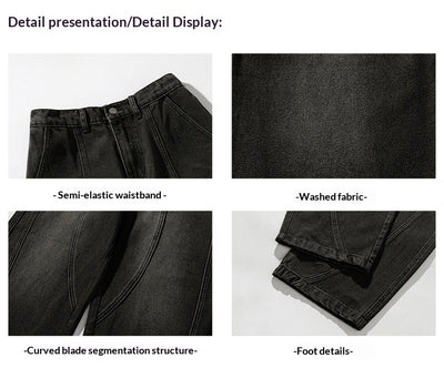 Pantalones Vaqueros Anchos Lavados para Hombre - Corte Holgado Casual - Image 18