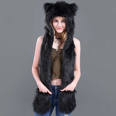 Conjunto Infantil 3 en 1: Gorro, Bufanda y Guantes con Diseño Animal de Peluche - Image 2