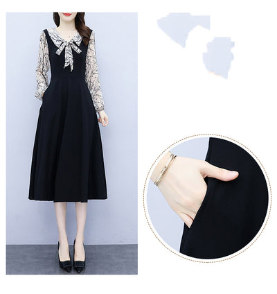 Falda Elegante de Manga Larga Midi para Mujer Sofisticada - Image 2