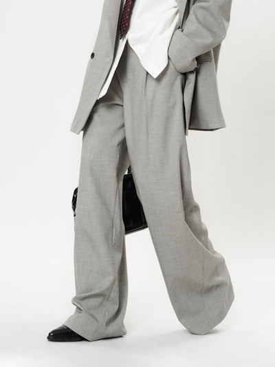 Pantalones Casuales Rectos con Corte Vertical y Acabado Liso - Image 35