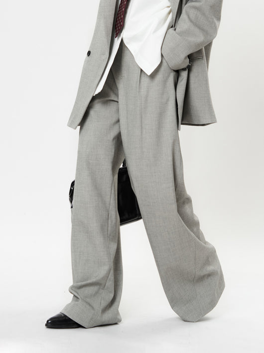 Pantalones Casuales Rectos con Corte Vertical y Acabado Liso - Image 35