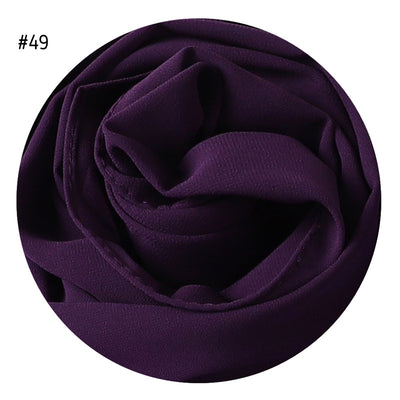 Pañuelo de Gasa Perlada en Colores Sólidos - Cobertura Elegante Monocromática - Image 52