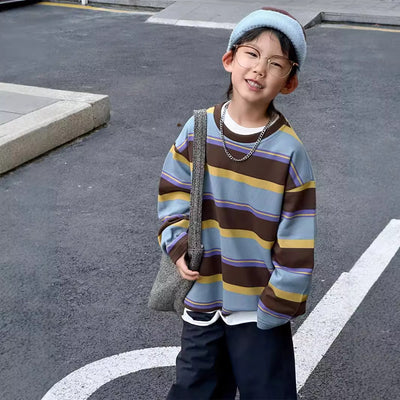 Playera Holgada a Rayas para Niños