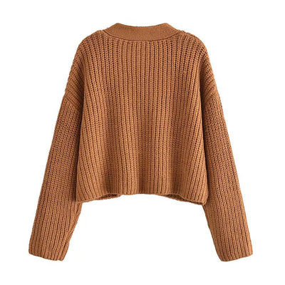 Cardigan Tejido Europeo para Mujer - Suéter Elegante y Versátil - Image 4