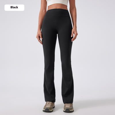 Pantalones Yoga Cintura Alta Levantacaderas Pierna Ancha Sin Marcas Efecto Segunda Piel - Image 9