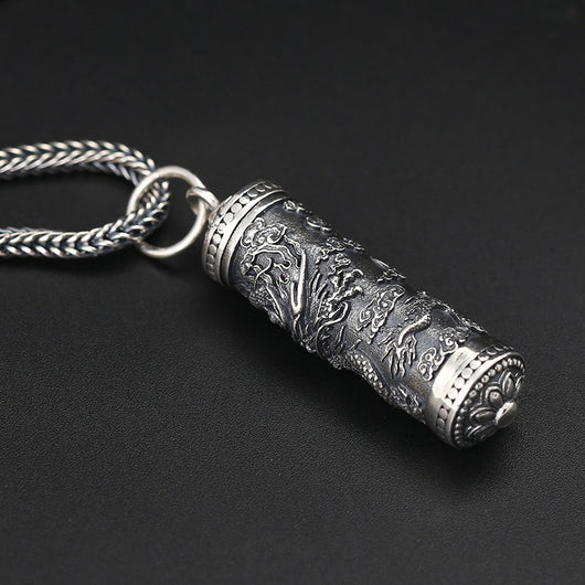 Dije Buda Plata 925 Patrón Dragón Tenglong - Colgante Espiritual Artesanal - Image 2