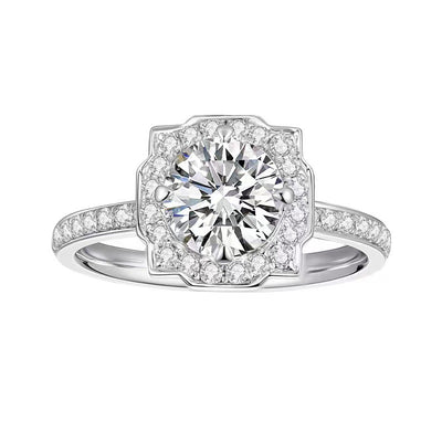 Anillo de Compromiso Clásico con Diamante de 1 Quilate Completamente Engastado - Image 13