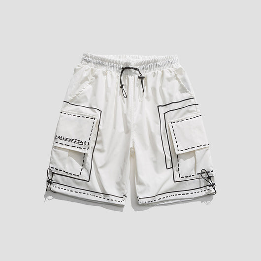 Pantalones Cortos Deportivos Hombre Cintura Suelta Cinco Puntos