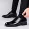 Zapatos de Cuero para Hombre con Alzada Interna y Punta Afilada - Calzado de Boda