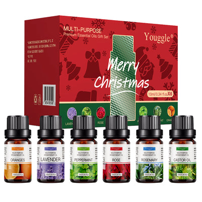 Kit de 6 Aceites Aromáticos Premium con Difusor Humidificador - Lavanda y Aromas Naturales