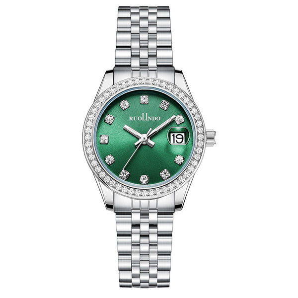Reloj de Calendario de Lujo Exclusivo para Mujer