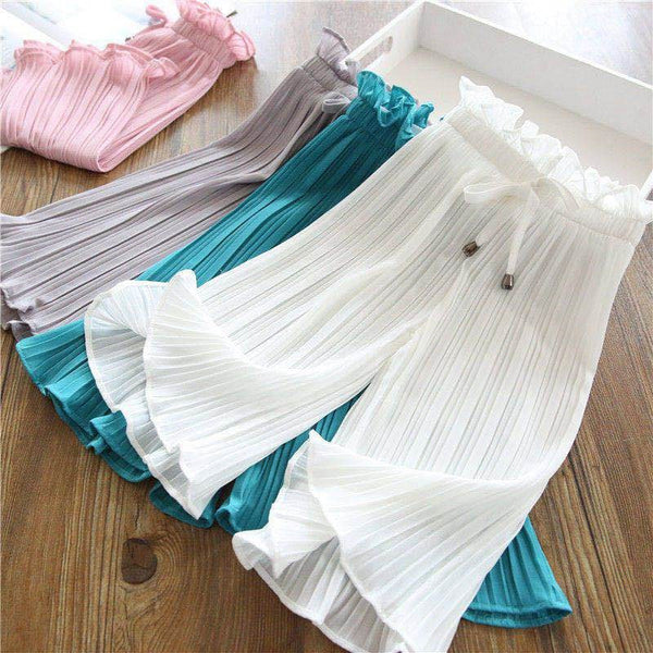 Pantalones Capri Anchos Casuales con Protección Antimosquitos para Niñas
