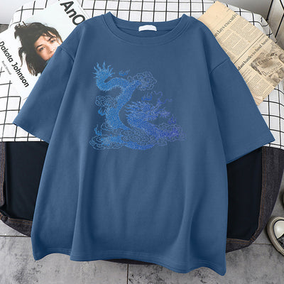 Playera Hombre Dragón Japonés Estampado Minimalista - Image 17