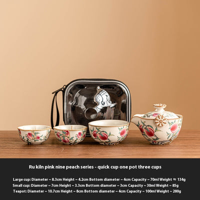 Juego de Té Viajero Horno Ru Nueve Melocotones - Image 6