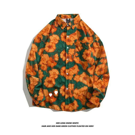 Camisa Retro Holgada Estilo Hong Kong con Estampado de Manga Larga para Hombre - Image 17