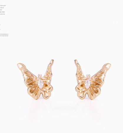 Aretes Mariposa Dorados Multicapa con Borlas Vintage - Image 6