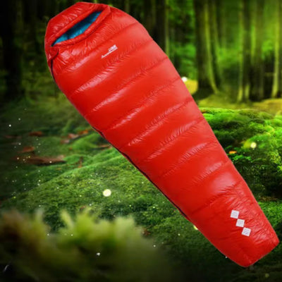 Bolsa de Dormir Portátil de Plumón de Ganso Acolchada para Camping
