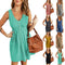 Vestido Corto Sin Mangas de Color Liso con Cintura Definida