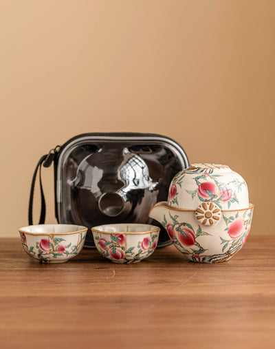 Juego de Té Viajero Horno Ru Nueve Melocotones - Image 9