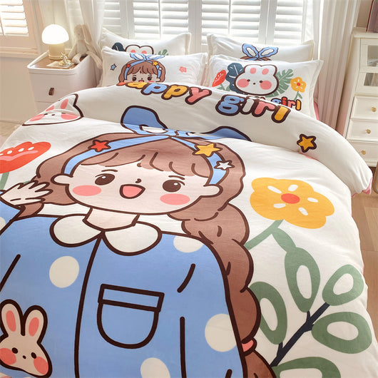 Juego de Cama Infantil de Terciopelo Suave con Diseño de Caricaturas - Image 12