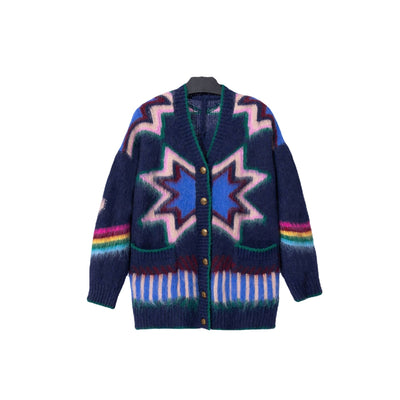 Cardigan Tejido Bicolor de Manga Larga - Estilo Relajado - Image 6