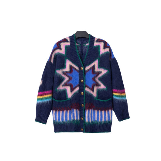 Cardigan Tejido Bicolor de Manga Larga - Estilo Relajado - Image 6