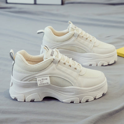 Zapatillas Blancas Deportivas para Mujer con Suela Gruesa - Estilo Trendy Otoño - Image 2
