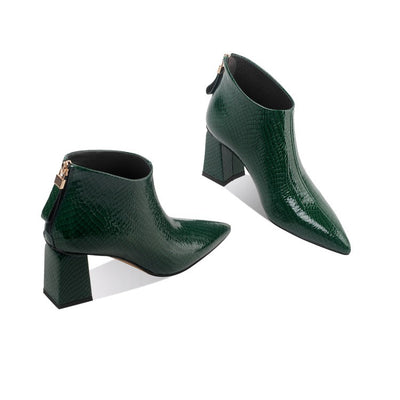 Botas de Cuero con Patrón Innovador para Tobillo - Image 3