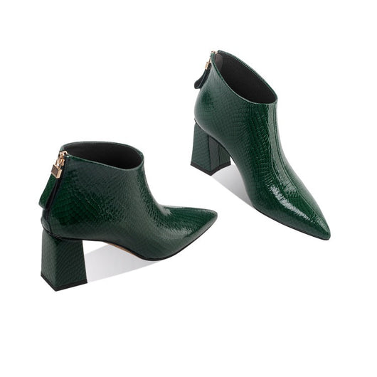 Botas de Cuero con Patrón Innovador para Tobillo - Image 3