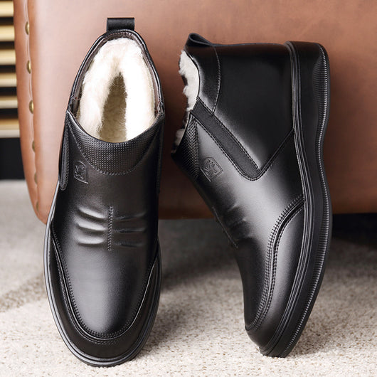 Botas Casuales de Cuero para Hombre - Invierno Clásico - Image 8