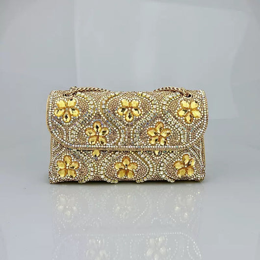 Bolso de Noche Elegante con Incrustaciones de Diamantes para Eventos - Image 12
