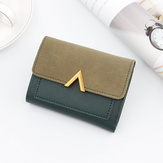 Billetera Corta Dorada V para Mujer - Diseño Bronze Gold Elegante - Image 14