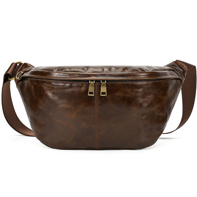 Bolsa de Pecho de Cuero Genuino para Hombre - Grande y Versátil - Image 28