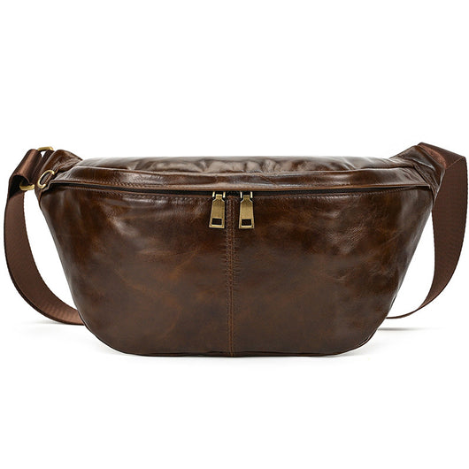 Bolsa de Pecho de Cuero Genuino para Hombre - Grande y Versátil - Image 28