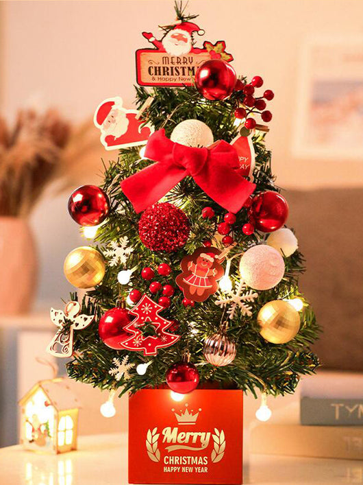 Árbol de Navidad Pequeño de Escritorio con Adornos Decorativos - Image 15