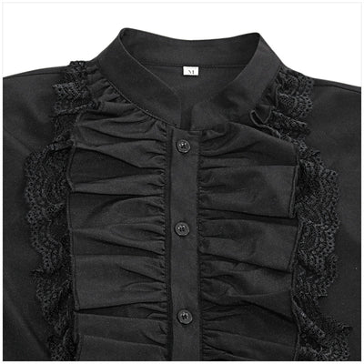 Camisa Pirata Medieval con Pliegues - Disfraz Steampunk Renaissance - Image 5
