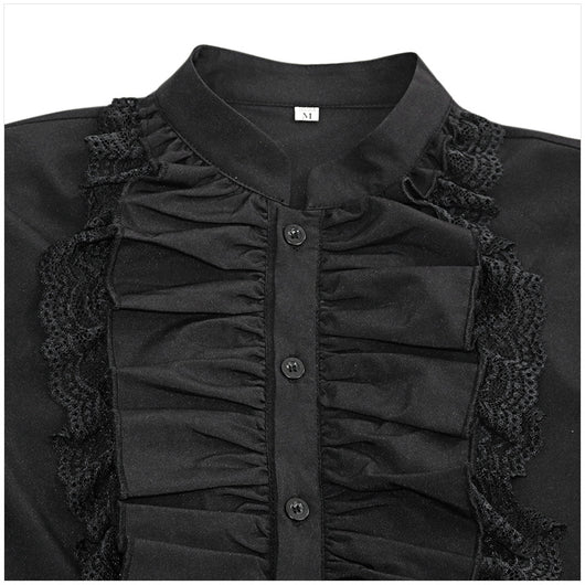 Camisa Pirata Medieval con Pliegues - Disfraz Steampunk Renaissance - Image 5